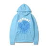 Mens Mulheres Hoodies Young Thug Spider Streetwear Designers Hip Hop Rosa Web Puff Imprimir Sp5der 555 Céu Azul Hoodie Anjo Moletons Pesado Tecido Pulôver Lulusgood AH