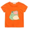 T-shirty Śliczne koszulki żaby dla chłopców Kawaii T Shirt Dzieci Krótki rękaw 100% bawełniane topy Summer Tshirt Casual Boys Tee Graphic Trees 230427