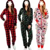 Kvinnors sömnkläder onesies unisex pyjamas 2024 höst vinter varma kostymer man tecknad jumpsuit kvinnlig jul hemkläder 231127