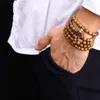 Brin multicouche perles de prière Bracelet breloque méditation Yoga chapelet chanceux en bois pour femmes hommes bijoux goutte 2023