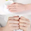 Band Rings Korean Style Angel Wings Ring Adjustable Rhinestone Finger Rings For Women Silver Color Female Party Birthday Jewelry Gift AA230426