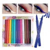 Combinaison ombre à paupières/liner 12 couleurs/boîte de couleur liquide pour les yeux, crayon eye-liner blanc imperméable, ensemble de maquillage, cosmétiques, maquillage longue durée, stylo bleu coloré 231124