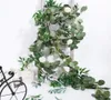 Decorative Flowers Wreaths ABFU65Foot Artificial Eucalyptus Garland And 6Foot Willow Vine Branches Leaf String Door Green In3701815