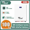 5KWH 100AH 48V LifePO4バッテリーパック10kWソーラーホームエネルギー貯蔵システム組み込みBMSホームバックアップ電源