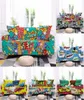 Graffiti Style Sofa Slipcovers Stretch Couch Cover For Living Room Removable And Washable Cartoons 1234 Seater 2112076224953