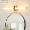 Wall Lamps Designed Led Wall Lamp 400 550mm Wall Light Sconces Double Lampshade Up Down Bathroom Wall Lighting Fixture Golden Picture Light Q231127