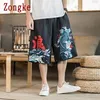 Men's Shorts Zongke Celana Pendek Harajuku Kasual Cetak Ikan Mas Pakaian Pria Jepang Baru M 5XL Produk 230427