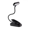 Lampes de table Accessoires de voyage Clip-on Flexible Mini Usb Light Lampe de lecture Chevet Dortoir Réglable Led