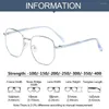 Sunglasses Fashion Metal Blue Light Blocking Student Myopia Glasses Men Women Eyeglasses Shortsighted Eyewear -1.0-1.5-2.0-2.5-3.0 To -4.0