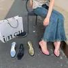 Sandálias Moda Mulheres Vestido de Verão Ponto Ponto Bombas de Partida Média Partem