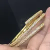 Armband Designer-Damenarmband mit Volldiamant, doppelschichtig, Super-Flash-vergoldet