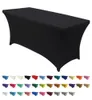 5pcs Table Cloth Rectangular Wedding Long Bar Elastic Stretch Spandex Tables Cover el Event Party Desk Cloth Black White6217070