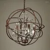 Ljuskronor retro country style crystal pendel ljuskrona dingrum kök loft lust inomhus dekorat ljus fixtur gratis gåva