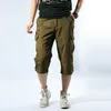 Pantaloncini da uomo Estate Baggy da uomo multitasche Cerniera militare Cargo Pantaloni corti Uomo Lungo Cachi Uomo Tattico Corto Plus Taglia 5XL 52 230427