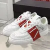 Valentino Low Top Leather VL7N Sneaker with Bands Designer Casual Shoes Women Men Rubber One Stud Shos White Black Mesh Sneakers Lace up Platform Sports Trainers