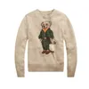 Rl Bear Designer Men Knits Bear Sweater Ralphs Polos Pullover Crewneck Knitted Laurens Sweaters Long Sleeve Casual Christmas Printed Mens Ol4q