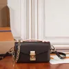 Torebki klapka torba na ramię kwadratowa torba krzyżowa klasyczne płótno skórzane torby ze skórzane sprzęgło metalowe sprzętowe łańcucha TOTE TOTE Portfel