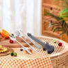 Ensembles de vaisselle Forks Spoons Case d'argenterie Guitars Ustensiles de voyage en bois Scoop en acier inoxydable