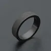 Bandringen eenvoudige 3 mm 5 mm vrouw herenpaar zwart titanium ring matte vinger ring sieraden voor mannelijke trouwringen cadeau aa230426