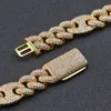 Mlens 20mm hip hop buzlu çıkın zincir Küba Bağlantı Zinciri Kolye 14K Goldwhiteg Oldp Latedb lingd ripm iamic hainp rongs ettingl abd iamondl uxuryc hokerb oxc laspn ecklace