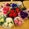 3 künstliche Rosensträuße mit Seifenblumen, Valentinstagsgeschenke, Hochzeitsdekorationen, künstliche Blumen im Großhandel 231127