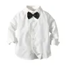 Clothing Sets Boys Suits Clothes Suits For Wedding Formal Party Striped Baby Vest Shirt Pants Kids Boy Clothing Set