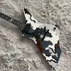 W Stock Ltd Snake Byte James Hetfield Signature Camo Electric Guitar 9V Bateria, China EMG Pickups, Black Hardware