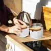 Garrafas de armazenamento frasco de especiarias tempero conter saleiro recipiente recipientes de alimentos tampas de cerâmica quadrada
