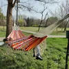 Camp Furniture Pure Cotton Hammock Macrame 2 Person Swing Bed Garden Outdoor Hanging Chair With Stroage Bag