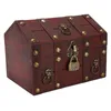 Watch Boxes Wooden Vintage Jewelry Box Collectible Decorative Combination Lock Storage Elegant Convenient Beautiful For
