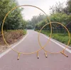 Party Decoration Wedding Mariage Round smidesjärn Bakgrund Arch Stand Diy Stage Circle Outdoor Bakgrund Frame Birthday8339251