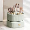 Aufbewahrungsboxen praktische rotierende Make -up -Organizer Großkapazität Kosmetik mit Schubladen Display Hüllen Schmuckschachtel