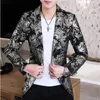 Мужские костюмы Blazers Boutique Fashion Gold Blazer Bronzing Mens Slim Fit Jackt