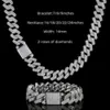 Super September Hip Hop Jewelry Bling Vvs Moissanite Cuban Link Chain Double Row Diamonds Sterling Silver Pass Diamond Tester Chain Necklace