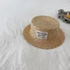 Casquettes Chapeaux Été Enfants Chapeau De Paille Avec Étiquette Style Coréen Paille De Blé Chapeau Haut De Forme Garçons Filles Pare-Soleil Chapeau Crème Solaire Vacances Enfant Chapeau De Plage 230427