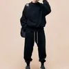 Correct Made - Felpa con cappuccio in pile da uomo, girocollo, logo in silicone, con tasche laterali, pantaloni, pantaloni, tute unisex, vestibilità calda oversize, 27 novembre