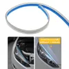 2Pcs Newest Start-Scan LED Car DRL Daytime Running Lights Auto Flowing Turn Signal Guide Thin Strip Lamp Styling Accessories