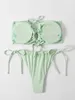 Designer Sexig bikini sätter 2024 Nya mode kvinnors sexiga mikrokvinna baddräkt mini thong s set halter sommarstrand kvinnliga kvinnor som simmar för baddräkt p230426