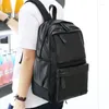 Backpack Style Men Leather Quality Youth Travel Rucksack School Book Bag Male Laptop Business Bagpack Shoulder