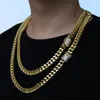 Moda Hip Hop Men łańcuch naszyjnika Złotym krawężnik kubański długi naszyjnik link mężczyzn Choker męski collier biżuteria 61 cm 71cm7560293