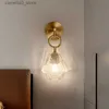 Wall Lamps Nordic Glass Wall Lamp Beside Bedroom Bathroom Mirror Light American Style LED Wall Sconces Vintage Edison Lighting Luminaire Q231127