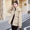 2023 New Winter Parka Women Hooded Short Down Jacket Thick Cotton Coat Casual Cotton-padded jacket Ladies Outerwear Female