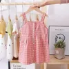 Girl Dresses Components Cute And Beautiful Skirt Summer A-line Baby Square Sling Green Yellow Pink