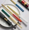 Creative 304 Stainless Steel Chopsticks with Storage Box Heat Insulation and Antiscalding Home el Nonslip Chopsticka152560775