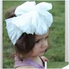 Accessoires De Cheveux Turban Mode Pli Dentelle Arcs Bandeau Pour Enfants Bandeau En Mousseline De Soie Douce Grand Arc Élastique Filles Cheveux Drop Delivery Bab Dhrfk