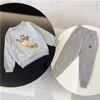 Nouveaux vêtements de sport pour enfants Jogger automne hiver chaud sweat à capuche pantalon deux pièces hommes et femmes costume haut de gamme classique pour enfants taille 90-160 cm A022