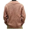 Maglioni da uomo Autunno Inverno Caldo Colletto rovesciato Giacche da uomo Cardigan Fantasia lavorato a maglia a maniche lunghe Maglione Cappotto maschile spesso 231127