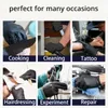 100PCS Disposable Black Nitrile Gloves For Kitchen Cooking Latex Free WaterProof Durable Working Tattoo Gloves For Dishwashing