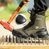 Chaussures de sécurité haut haut hommes chaussures de sécurité léger en acier orteil baskets homme travail bottes de sécurité mâle Construction travail chaussures chaussures de protection 230426