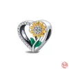 925 Charm Beads Akcesoria Fit Pandora Charms Biżuteria Hurtowa Nowa niebieska różowa koralika